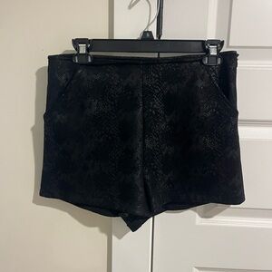 She + Sky Black High Waist Shorts